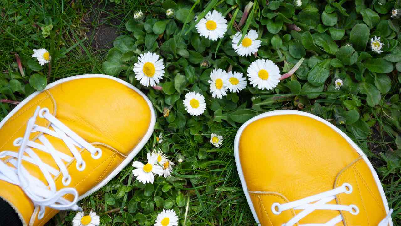 Zapatos respetuosos y el movimiento natural para una mejor salud.