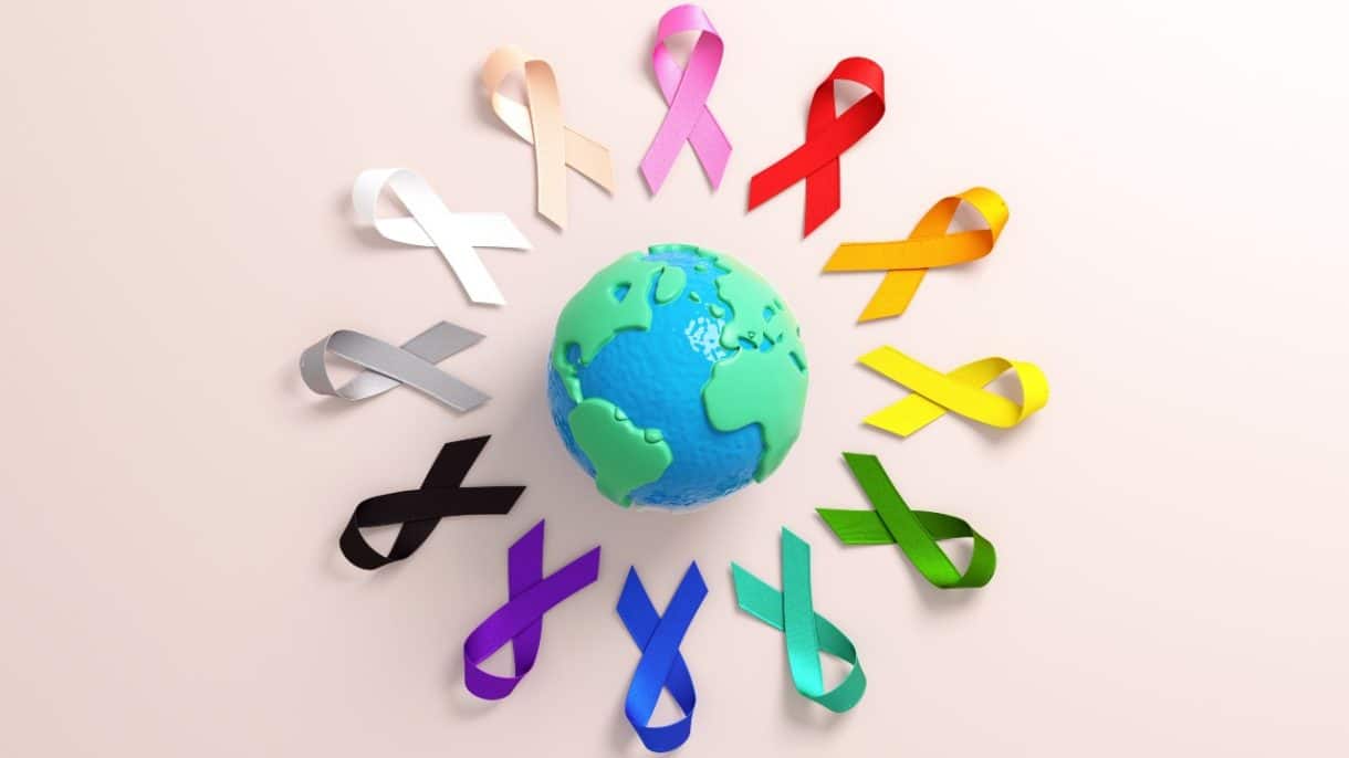 Representación médica de tipos de cáncer y opciones terapéuticas