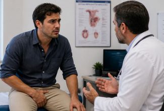 ombre con molestias en el escroto consultando por epididimitis
