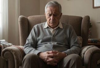 Persona adulta de duelo por las capacidades físicas y la adaptación