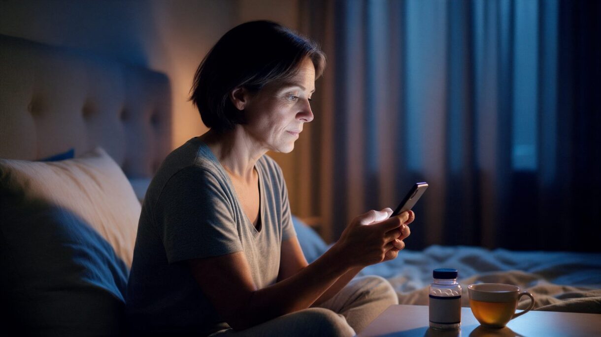 Persona revisando alternativas a la melatonina para dormir